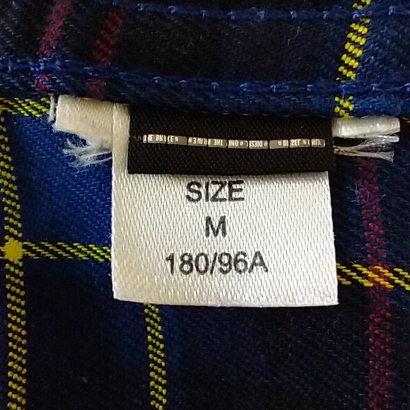 Diesel Men's Plaid Flannel Button-up Shirt Size M - Picture 10 of 10